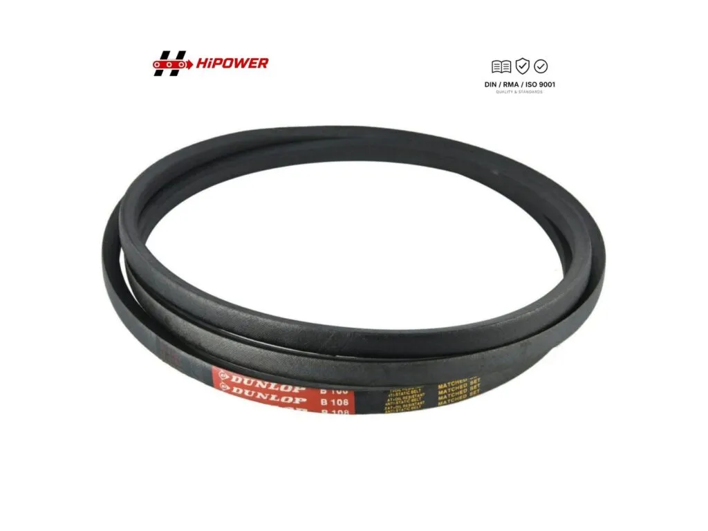 Dây đai SKF: Hai vòng dây đai thang xếp chồng, nhãn Dunlop bên mép