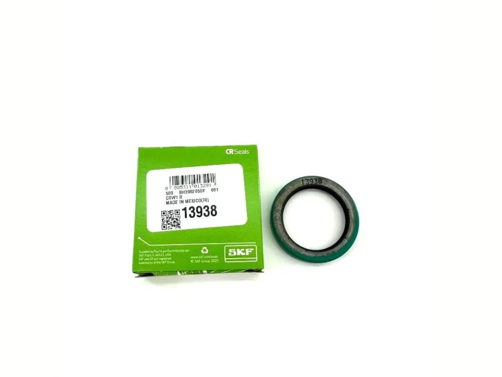 Phớt chặn dầu CRW1, CRWA1: Phớt chắn dầu xanh lá cạnh hộp SKF xanh lá ghi số 13938