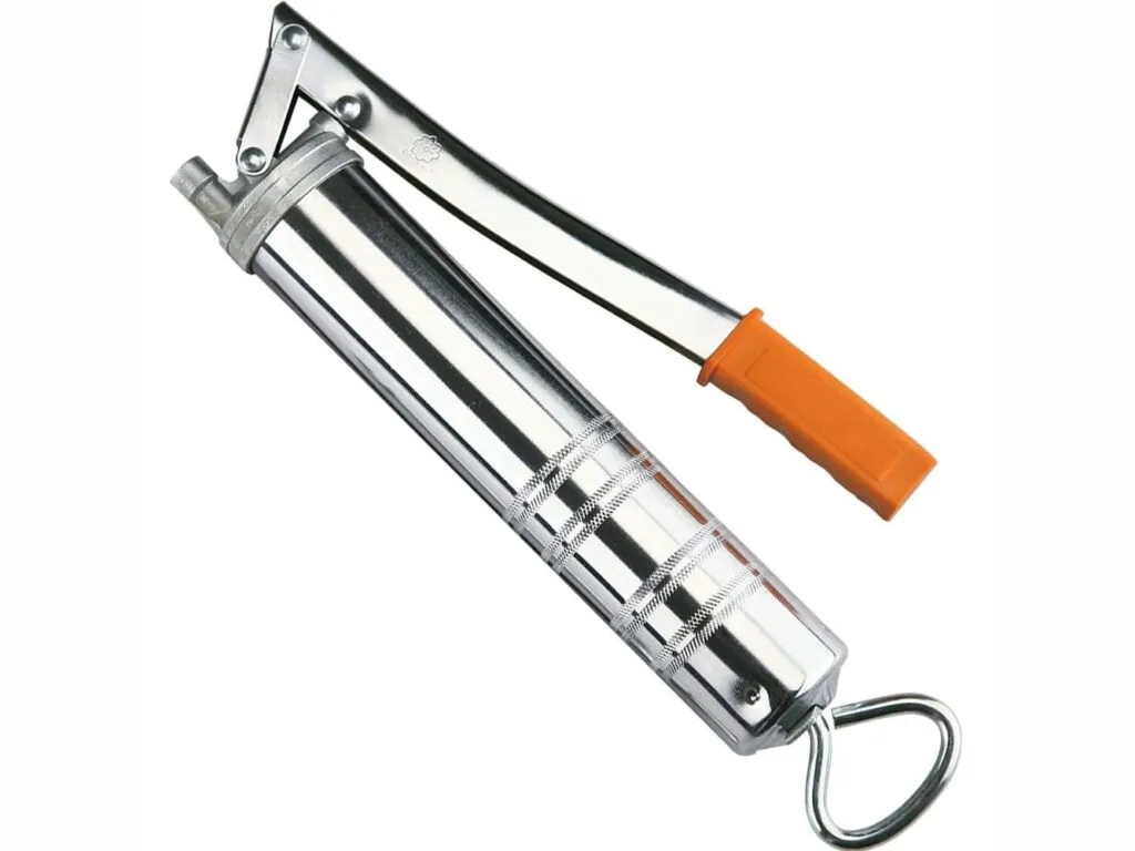 Súng bơm mỡ SKF: Súng bơm mỡ mạ crom, tay cầm cam và móc treo
