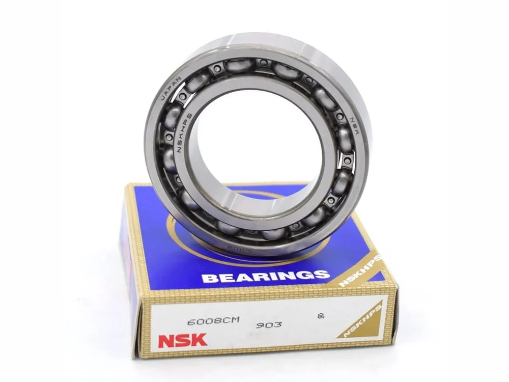Vòng bi 6300: Vòng bi hở tựa trên hộp NSK xanh tím