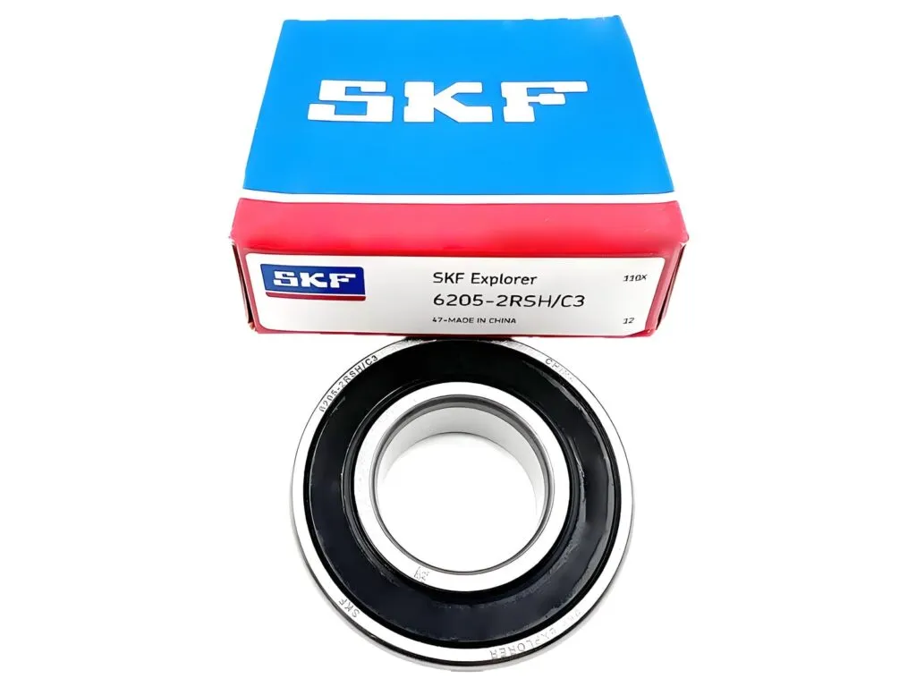 Vòng bi SKF: Hộp SKF Explorer 6205-2RSH/C3 trên vòng bi nắp cao su đen