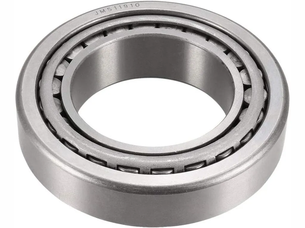 Ảnh minh hoạ loại vòng bi côn: Vòng bi côn nhìn chính diện, vòng ngoài dày khắc mã JM511910